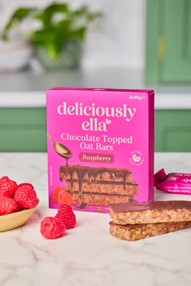 Raspberry Chocolate Topped Oat Bar
