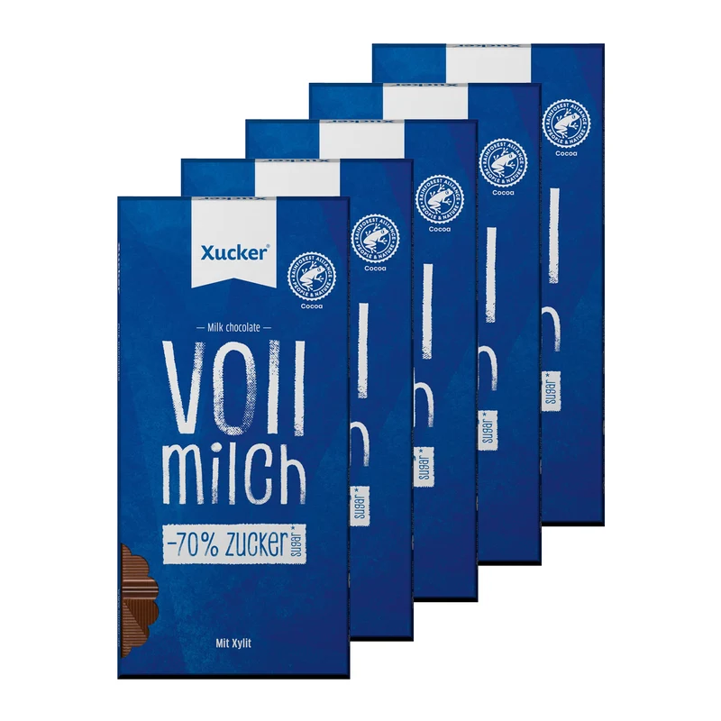 5x Xylit-Vollmilchschokolade (5x80g)