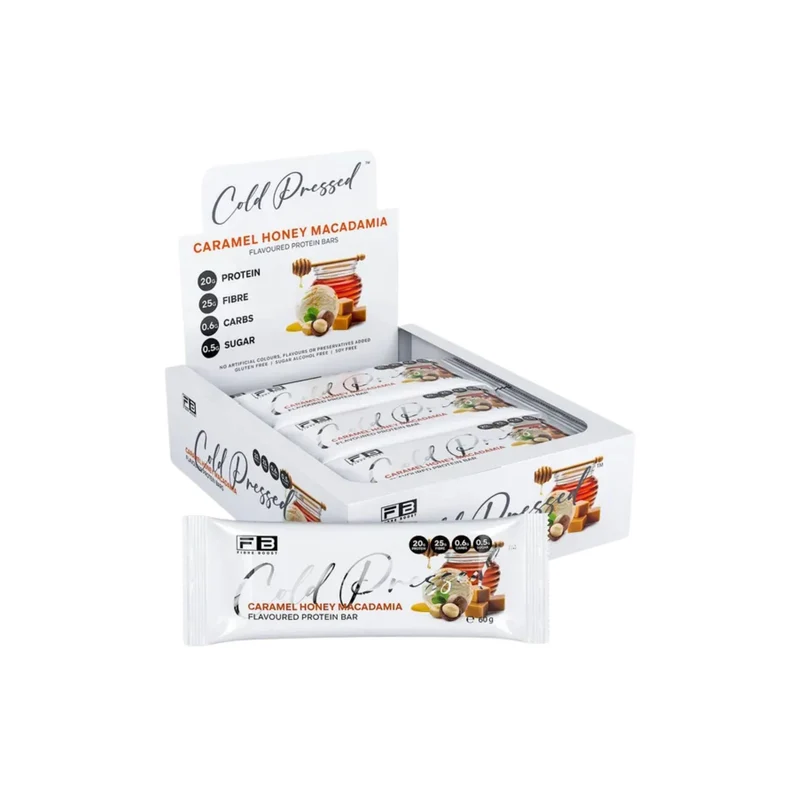 Caramel Honey Macadamia Protein Bar Box 60g