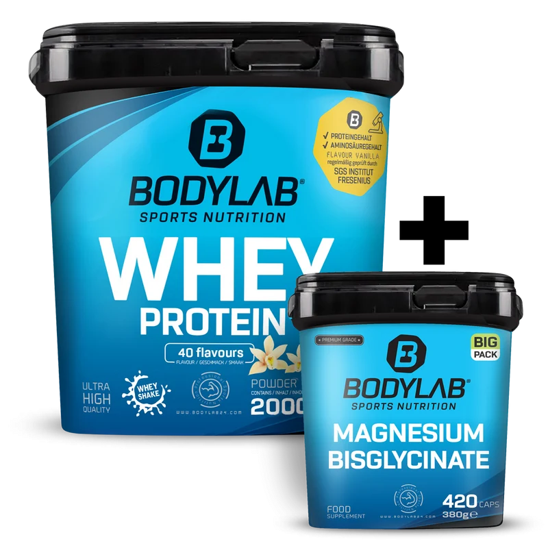 Whey + BIG PACK Magnesium Bisglycinate (420 Kapseln)
