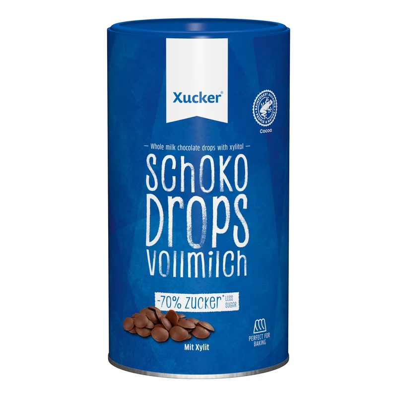 Schokodrops Vollmilch mit finnischem Xylit (750g)