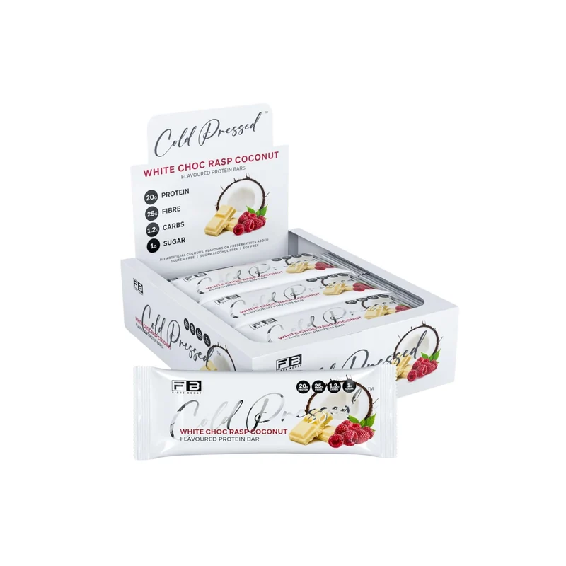 White Choc Rasp Coconut Protein Bar Box 60g