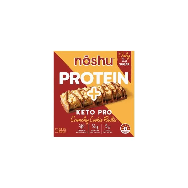 Protein+ Keto Bar Crunchy Cookie Butter 5pk 180g