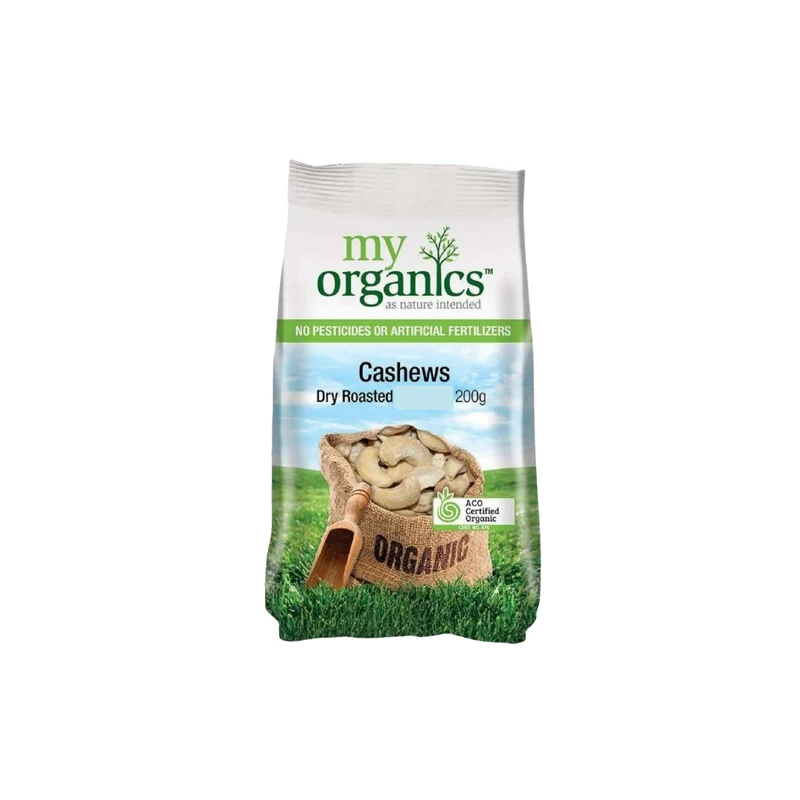 Dry Roasted Cashews Organic 200g