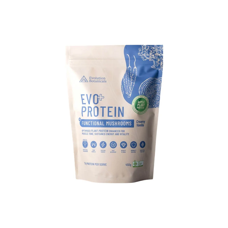 EVO+ Protein Mushrooms Creamy Vanilla 450g