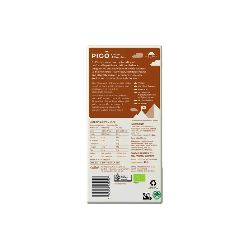 Hazelnut M*lk Chocolate 80g