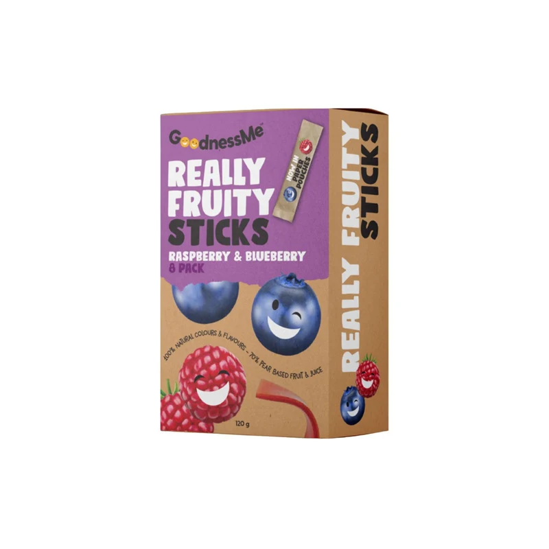 Really Fruity Sticks Raspberry & Blueberry 8pk 120g