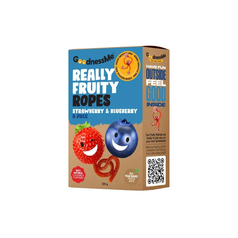 Really Fruity Ropes Strawberry & Blueberry 8pk 120g