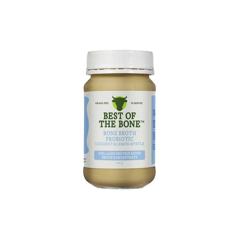Probiotic Bone Broth Coconut Lemon 390g