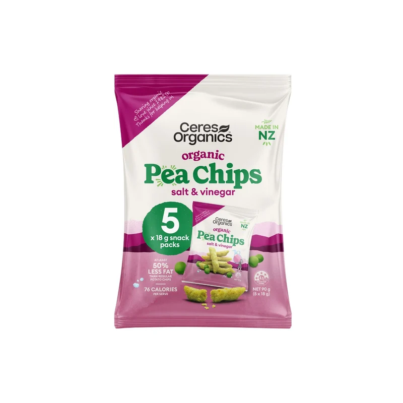 Pea Chips Multipack Salt & Vinegar 5pk 90g