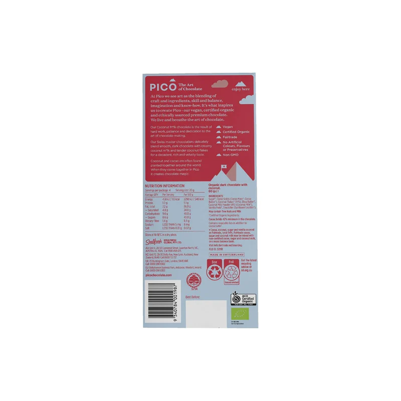 Coconut M*lk Chocolate 80g