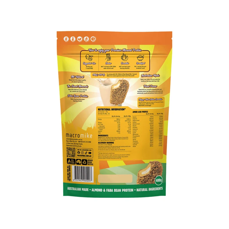 Almond Protein Golden Gaytime 400g