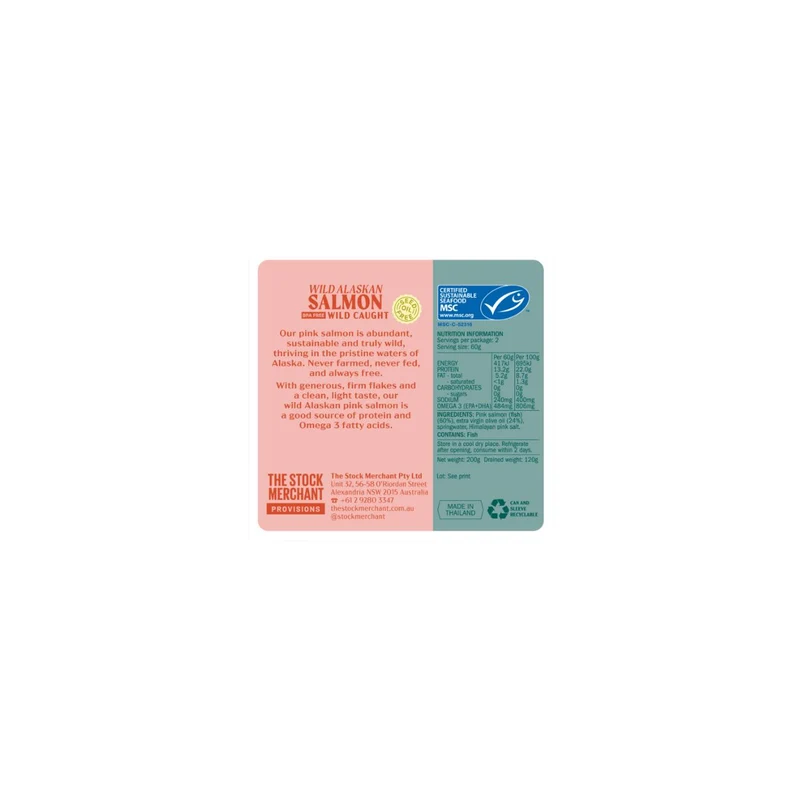 Wild Alaskan Salmon Olive Oil 200g