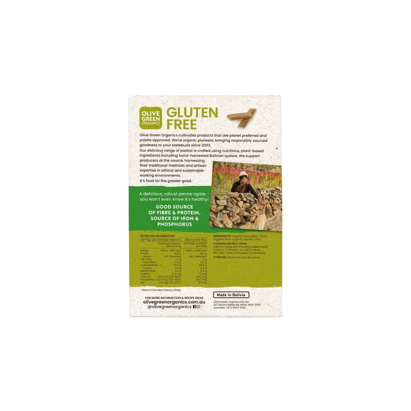 High Fibre Penne Rigate Mung Bean & Quinoa 250g