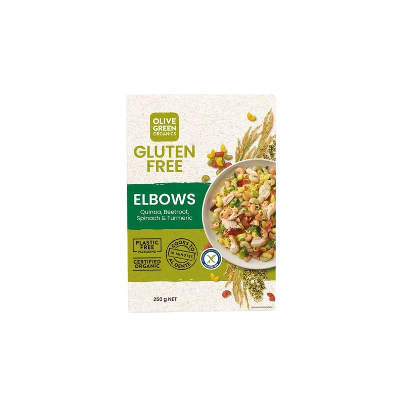 Elbows Quinoa, Beetroot, Spinach & Turmeric 250g