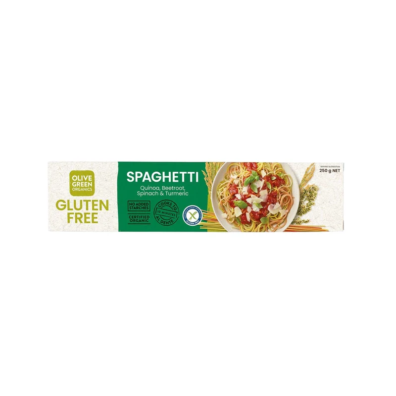 Spaghetti Quinoa, Beetroot, Spinach & Turmeric 250g