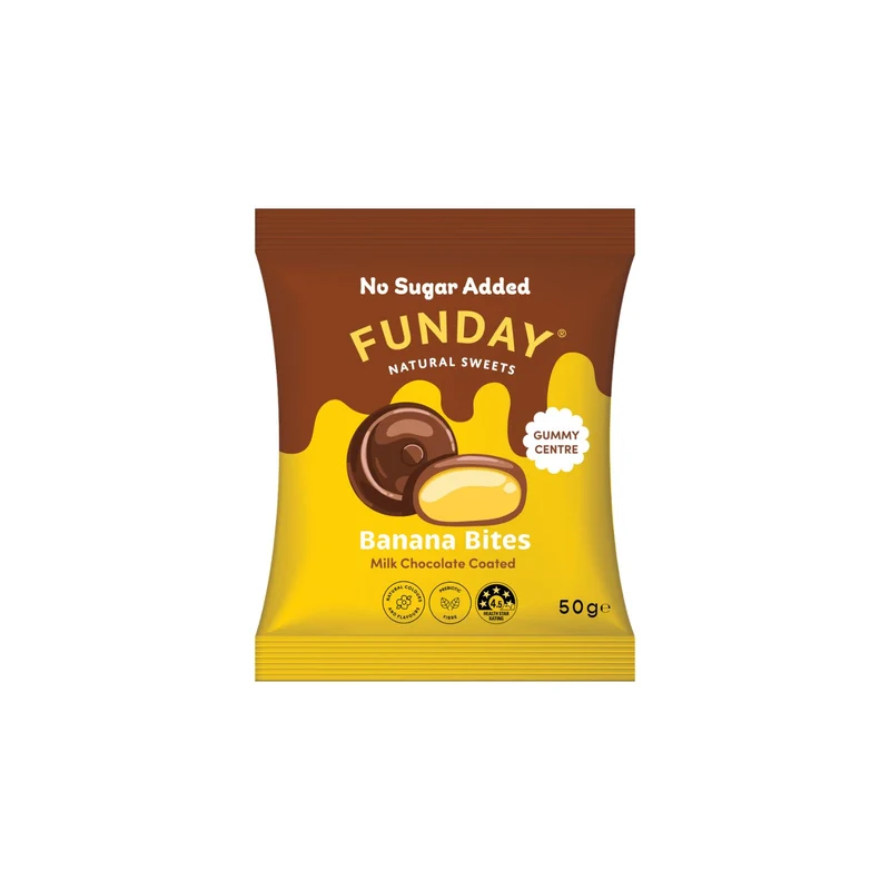 Banana Bites Milk Chocolate 50g