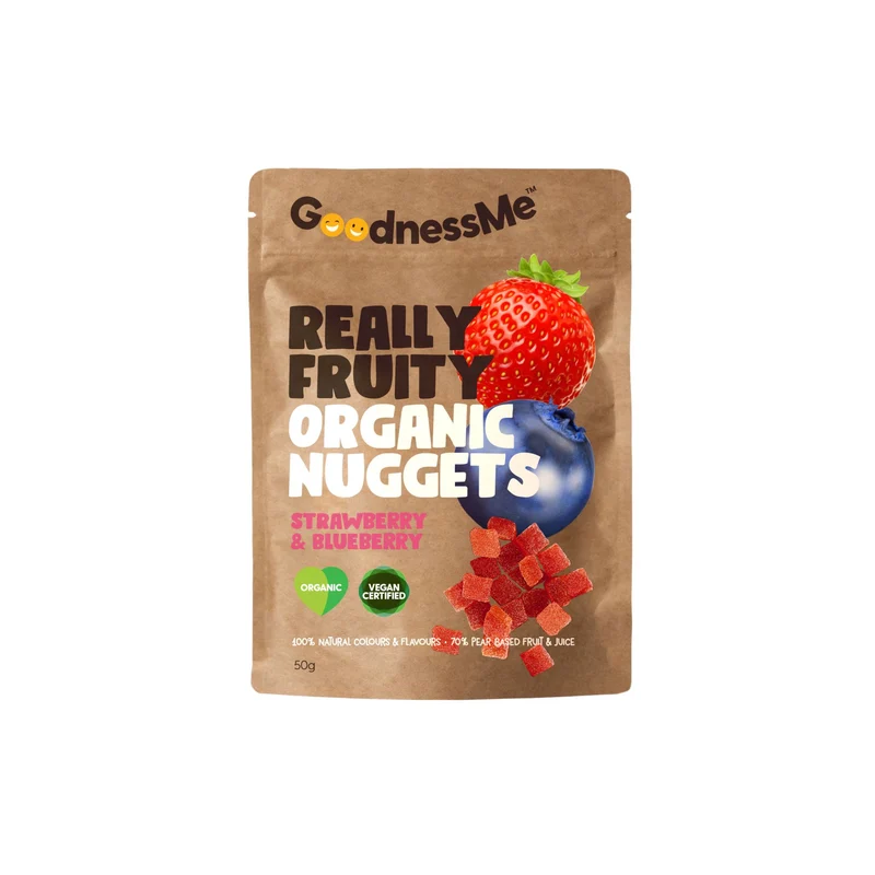 Organic Fruit Nuggets Strawberry & Blueberry 50g