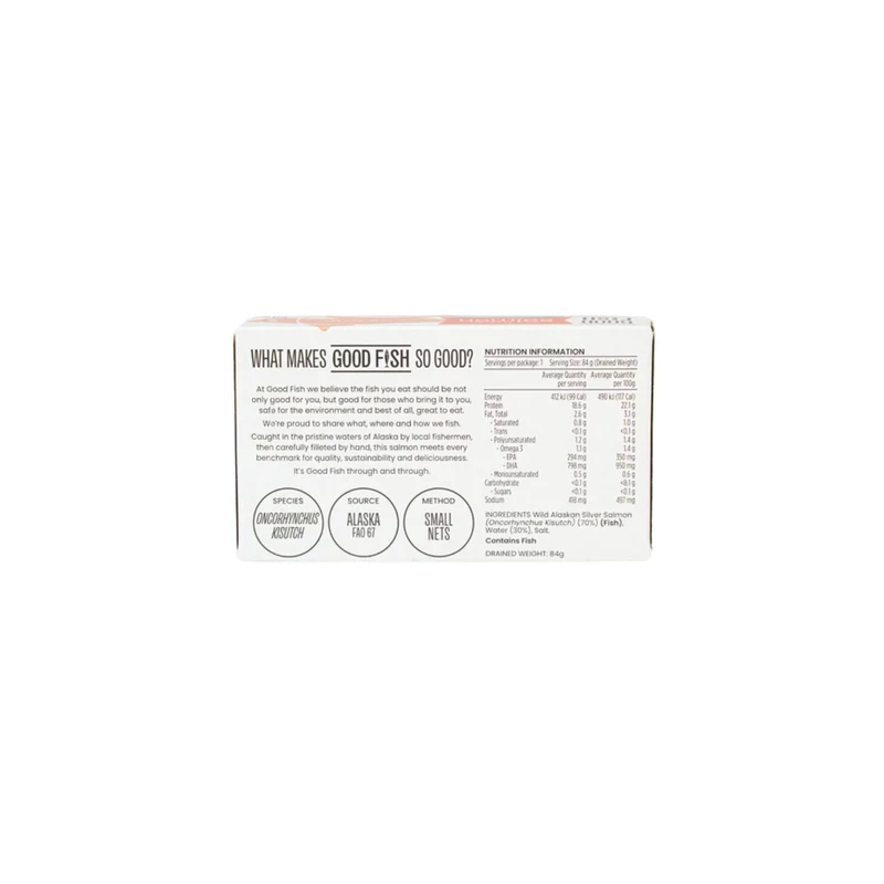 Wild Alaskan Salmon Fillets In Natural Water 120g