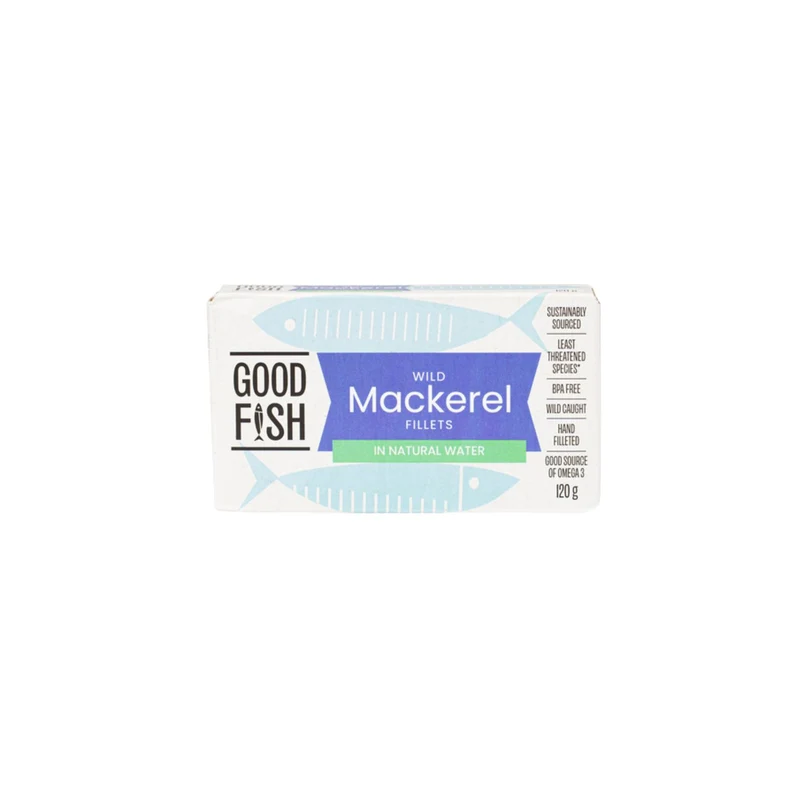 Wild Mackerel Fillets In Natural Water 120g