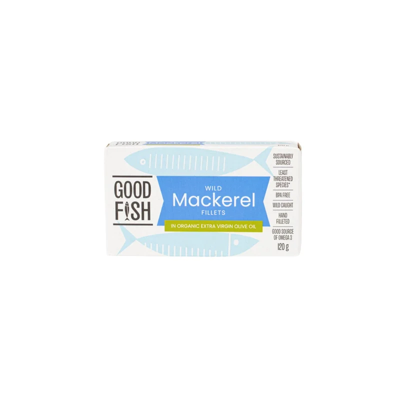 Wild Mackerel Fillets In Extra Virgin Olive Oil 120g