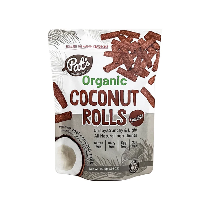 Organic Coconut Rolls Chocolate 140g