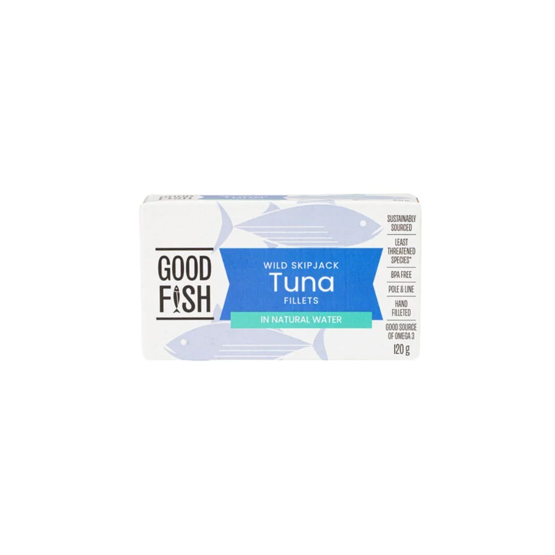 Wild Skipjack Tuna Fillets In Natural Water 120g