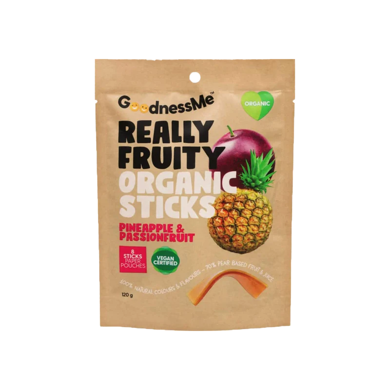 Organic Fruit Sticks Pineapple & Passionfruit 8pk 120g