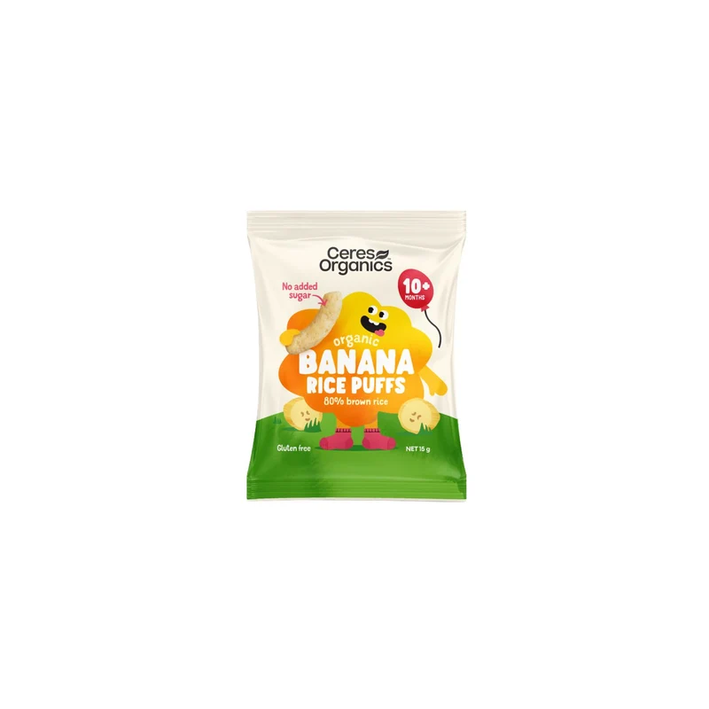 Organic Banana Rice Puffs 15g
