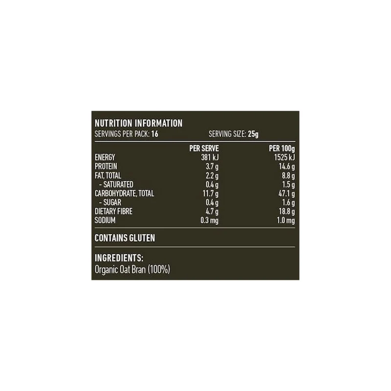 Organic Oat Bran 400g