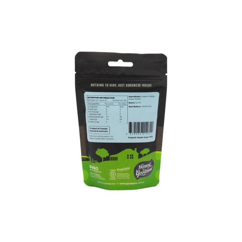 Organic Maple Sugar 150g