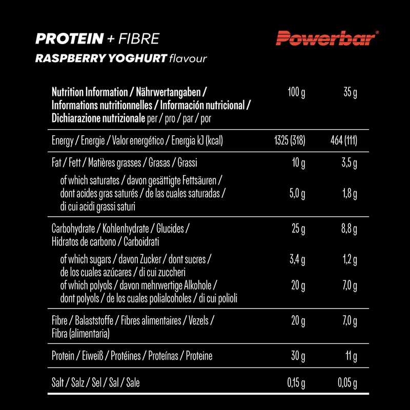 Protein+ Fibre Bar Raspberry Yoghurt (16x35g)