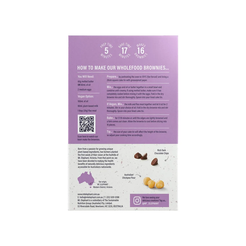 Choc Chunk Wholefood Brownie Mix 350g