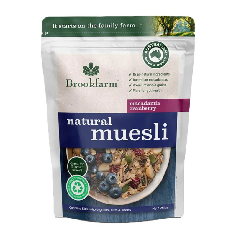Macadamia Cranberry Natural Muesli 1.25kg