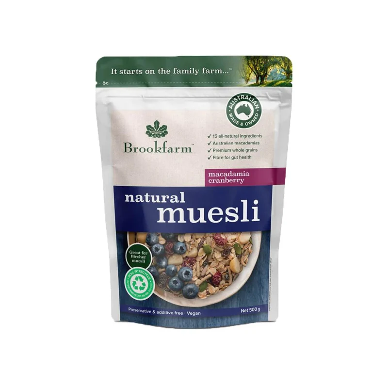 Macadamia Cranberry Natural Muesli 500g