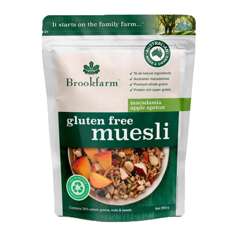 Macadamia Apple Apricot Gluten Free Muesli 950g