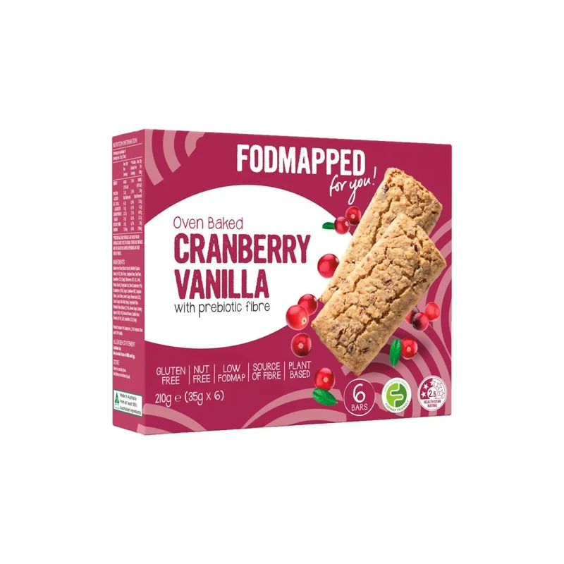 Oven Baked Cranberry Vanilla Bars 6pk 210g