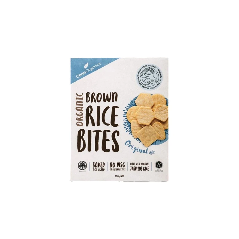 Organic Brown Rice Bites Original 100g
