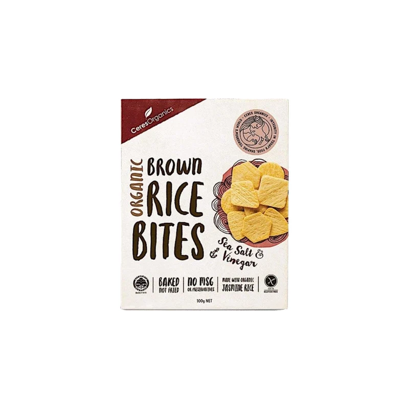 Organic Brown Rice Bites Sea Salt & Vinegar 100g
