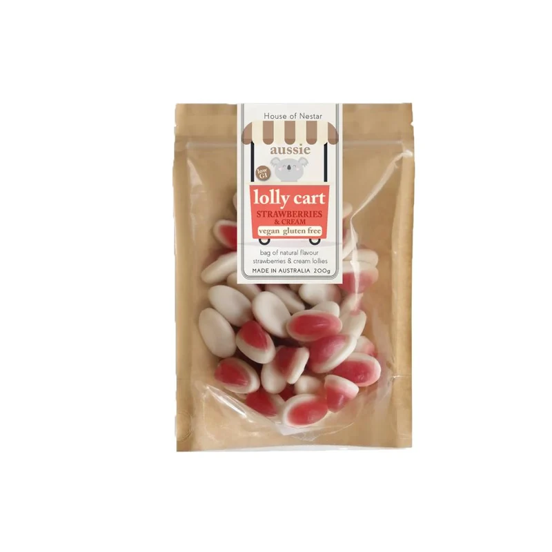 Lolly Cart Strawberries & Cream 200g