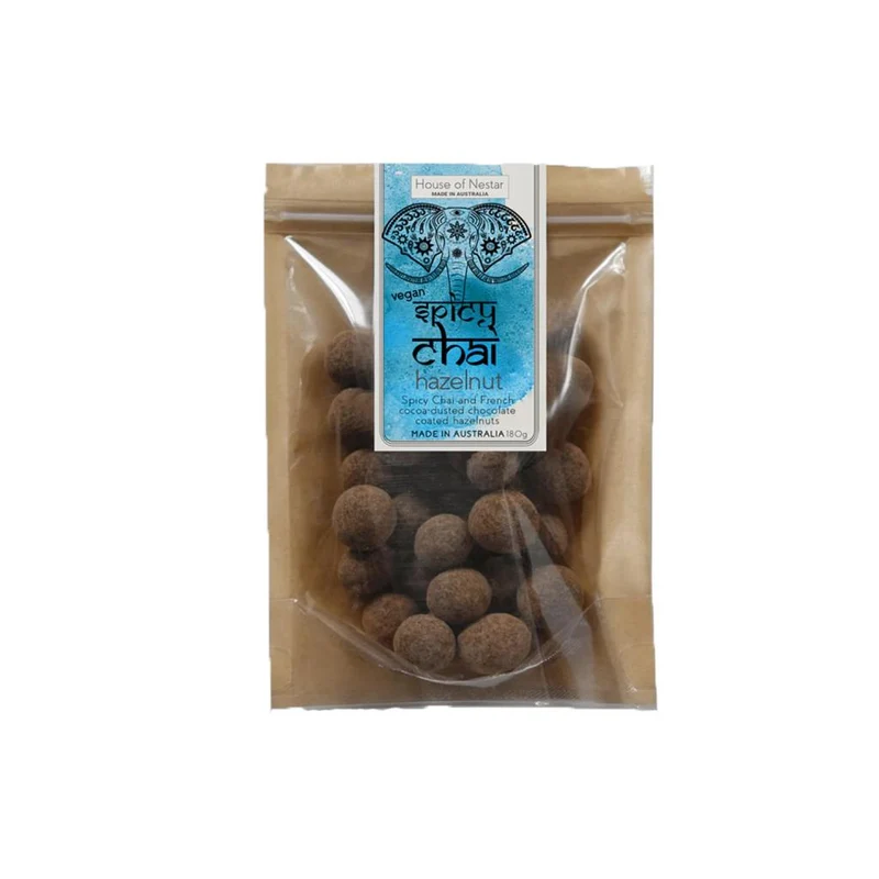 Spicy Chai Choc Coated Hazelnuts 180g