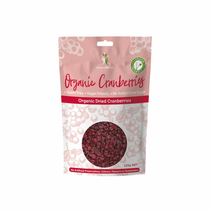 Organic Dried Cranberries 125g