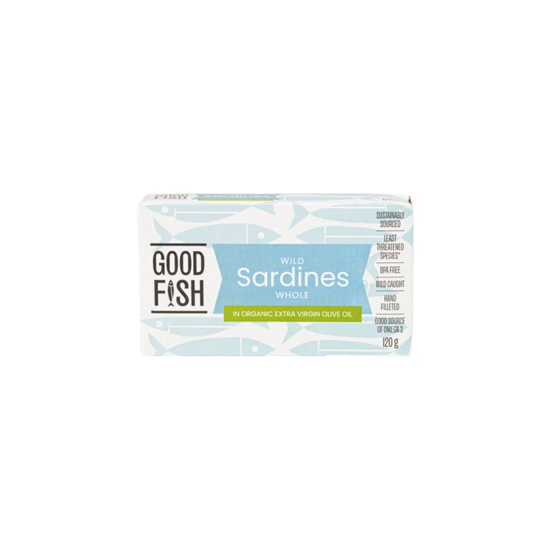 Wild Sardines Whole In Extra Virgin Olive Oil 120g