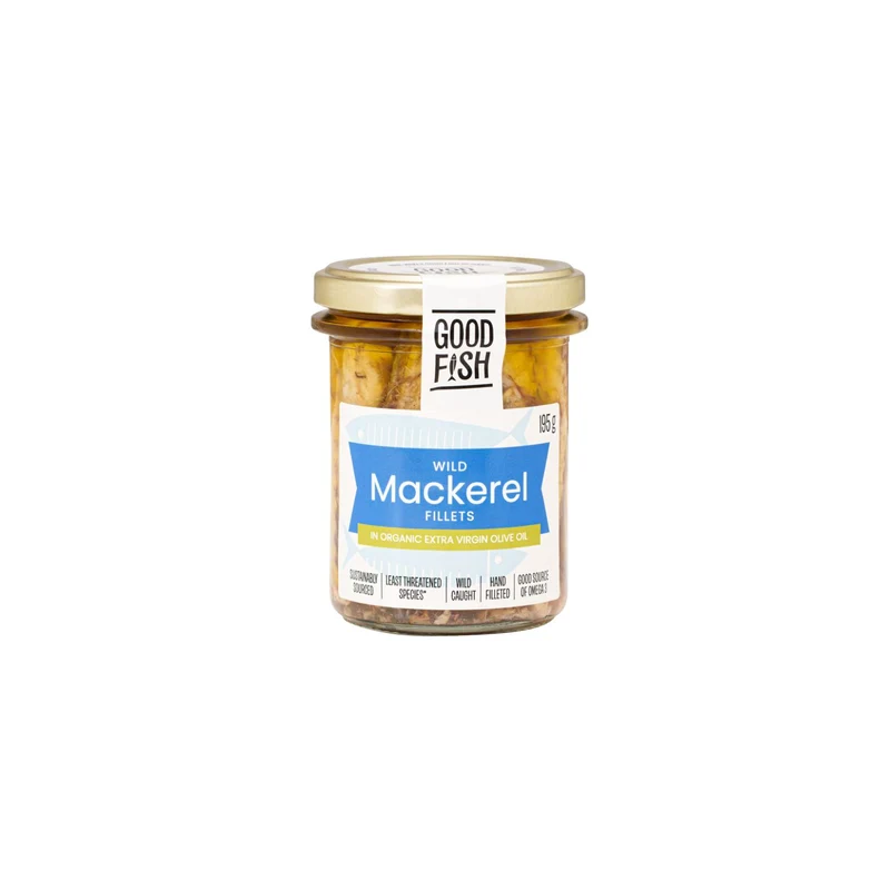 Wild Mackerel Fillets In Extra Virgin Olive Oil 195g