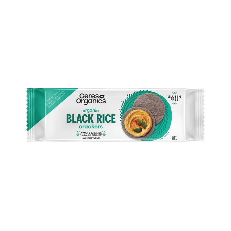 Black Rice Crackers 115g
