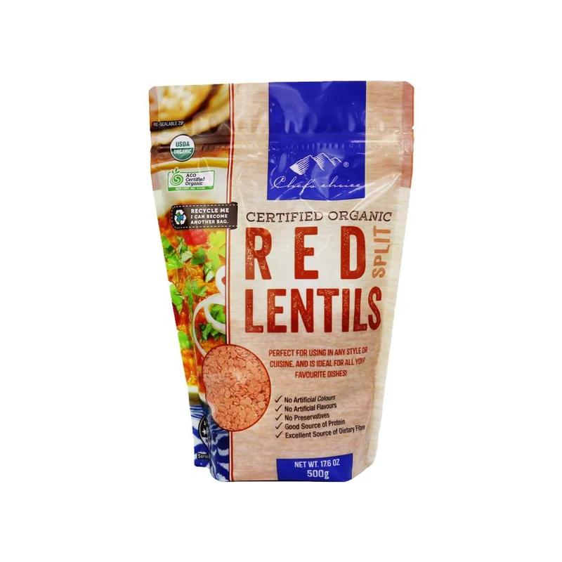 Organic Red Lentils 500g