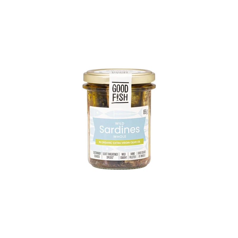 Wild Sardines Whole In Extra Virgin Olive Oil 195g