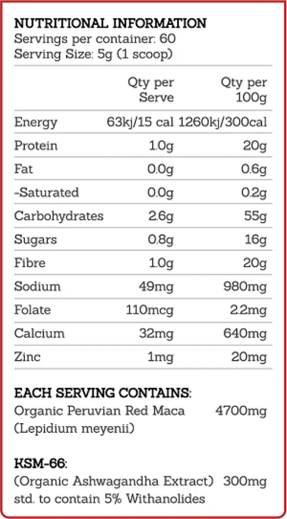 Balance with Red Maca & Ashwagandha 300g