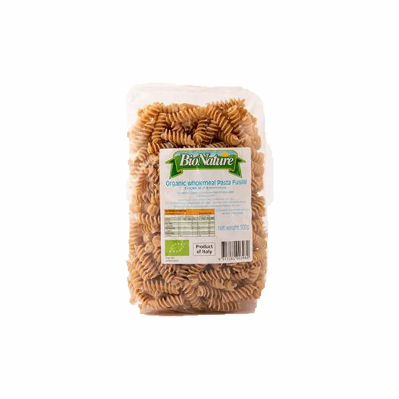 Organic Wholemeal Fusilli Pasta 500g