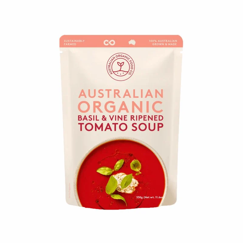 Organic Basil & Vine Ripened Tomato Soup 330g